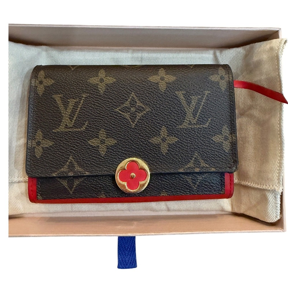 Louis Vuitton Rosalie Coin Purse Monogram Canvas Red M41939 Wallet
